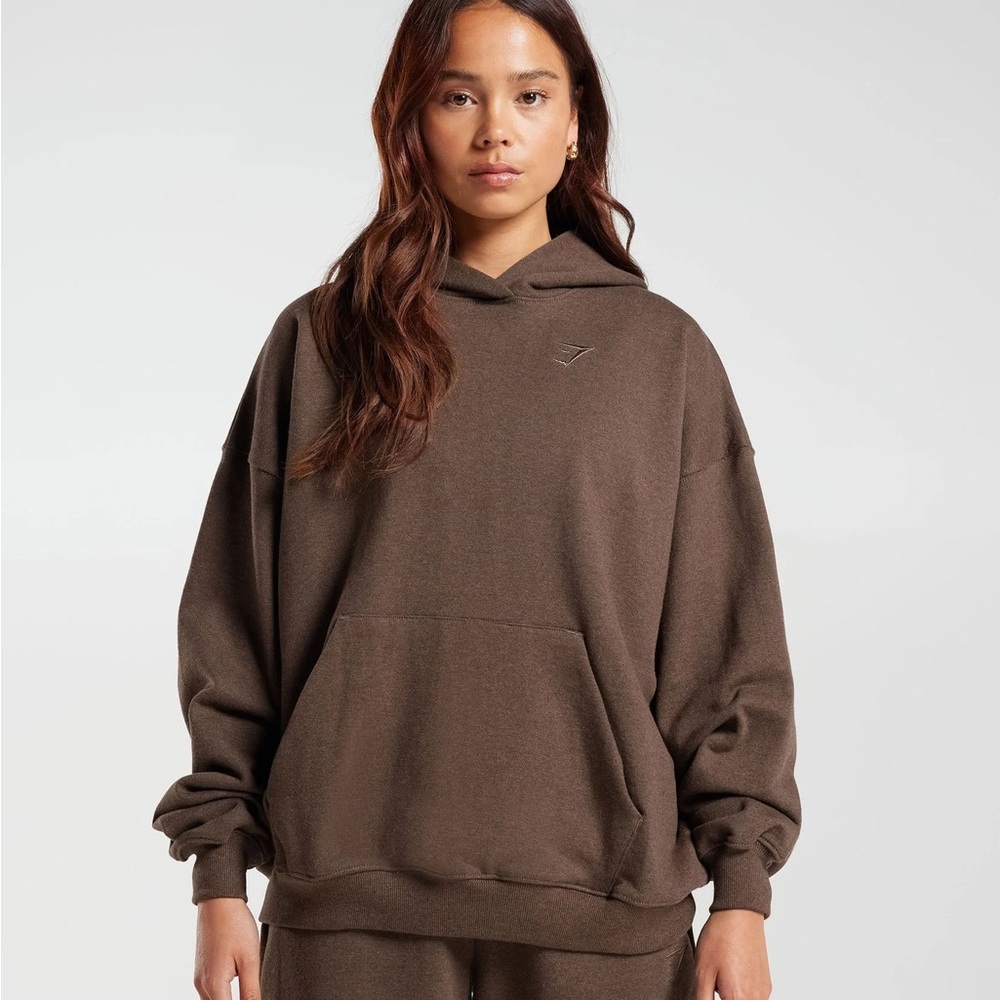 Gymshark Rest Day Sweats Hoodie Brown